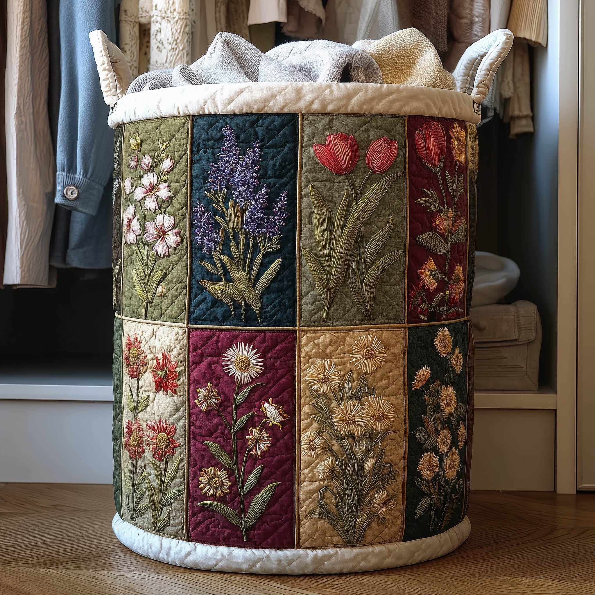 Blooming Charm Quilted Laundry Basket GFTONT5791