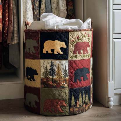 Forest Patchwork Quilted Laundry Basket GFTONT5822
