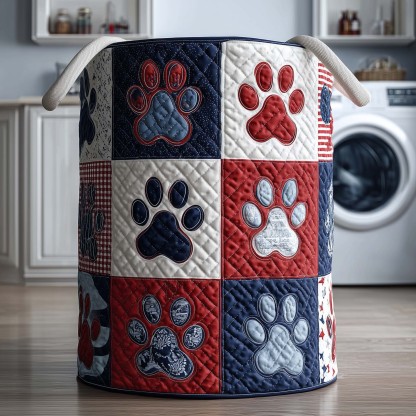 Autumn Paws Quilted Laundry Basket GFTOQM1760