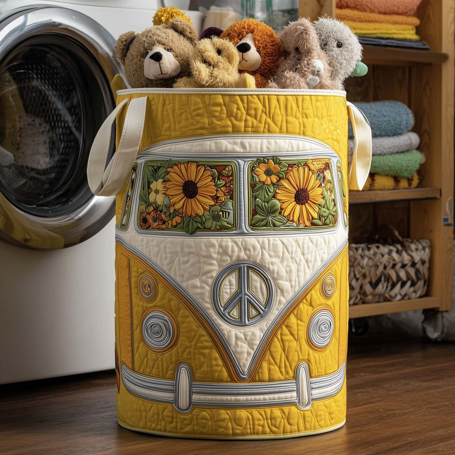 Hippie Van Quilted Laundry Basket GFTOTL4694