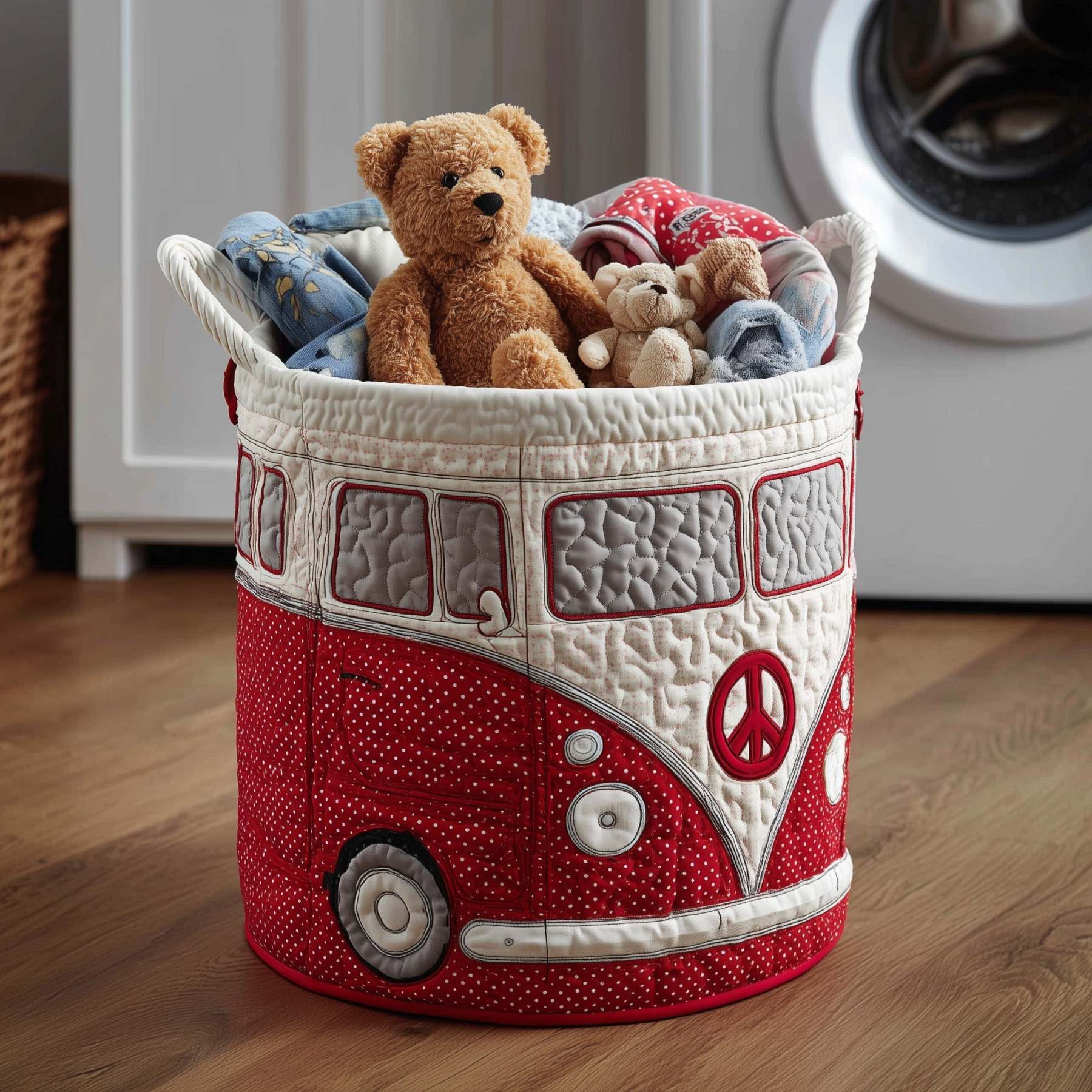 Hippie Van Quilted Laundry Basket GFTOTL4698