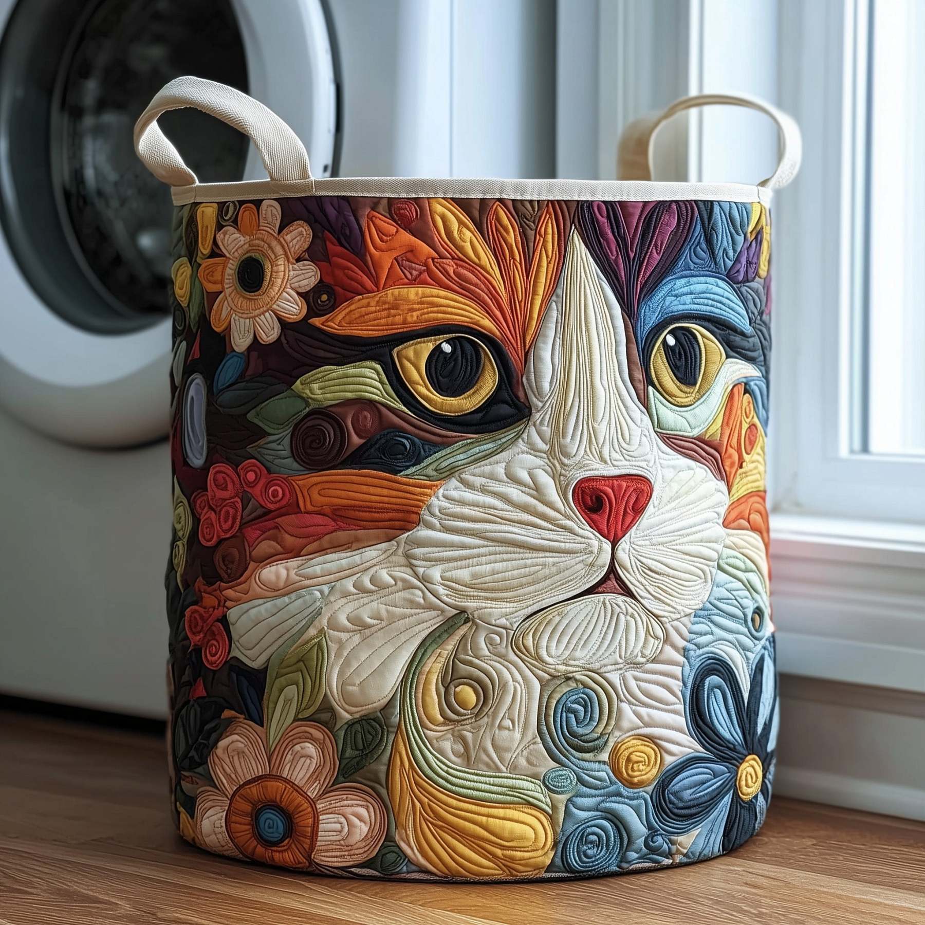 Catitude Quilted Laundry Basket GFTOTP11002