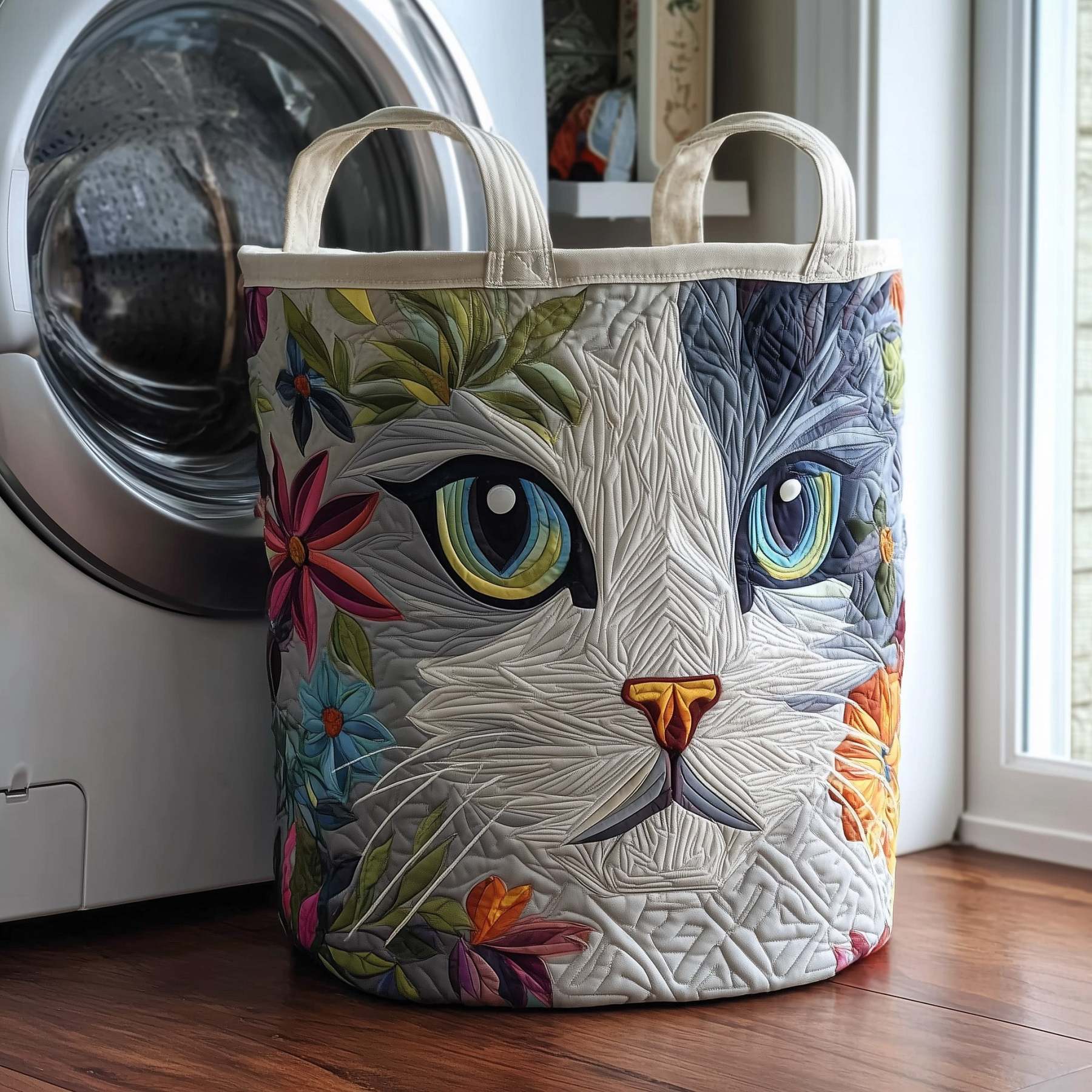 Catitude Quilted Laundry Basket GFTOTP11009