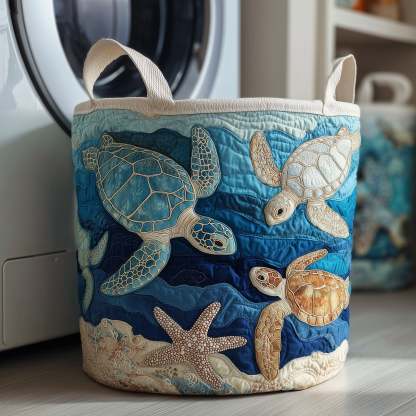 Turtle Drift Quilted Laundry Basket GFTOTP11046