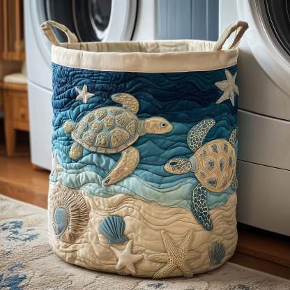 Turtle Drift Quilted Laundry Basket GFTOTP11047