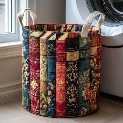 Book Haven Quilted Laundry Basket GFTOTP11129