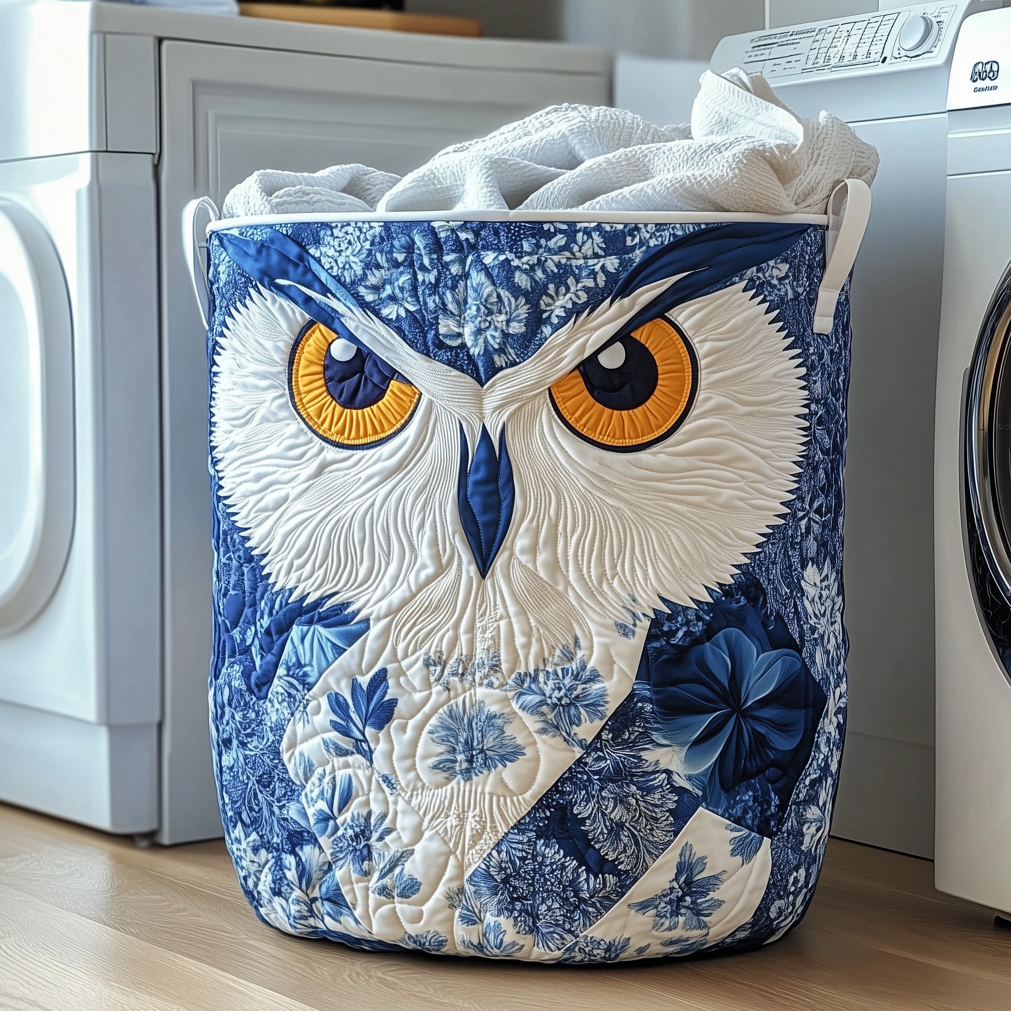 Majestic Owl Quilted Laundry Basket GFTOTP12141