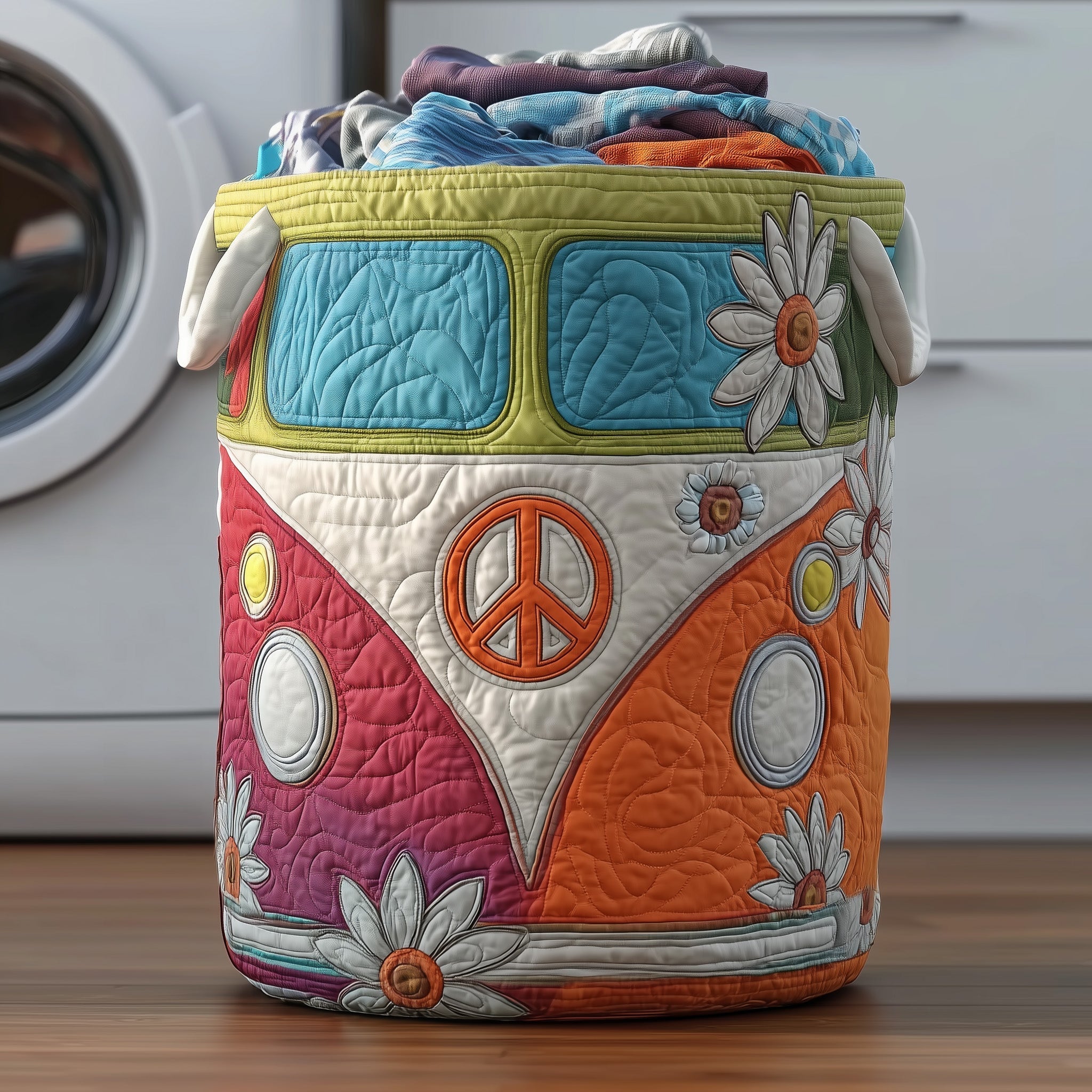 Hippie Van Quilted Laundry Basket GFTOTP12232