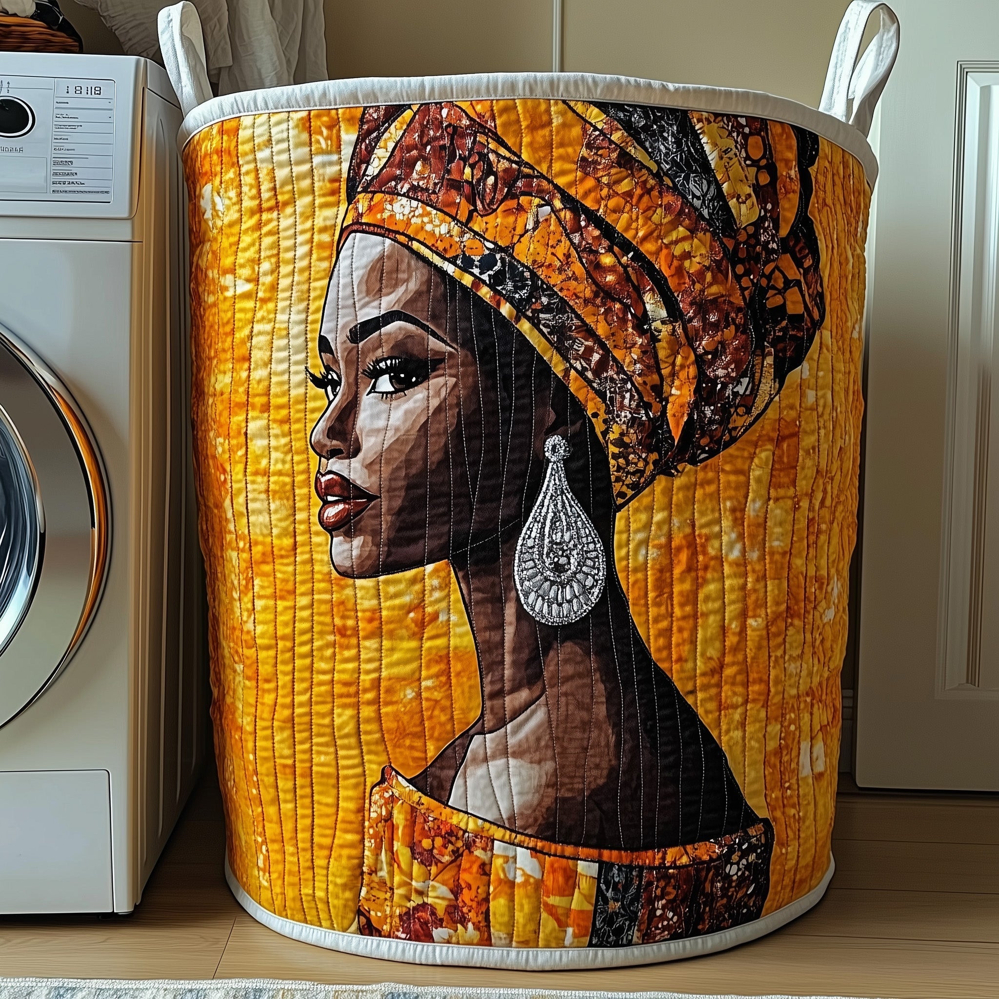 Golden Glow Quilted Laundry Basket GFTOTP13366