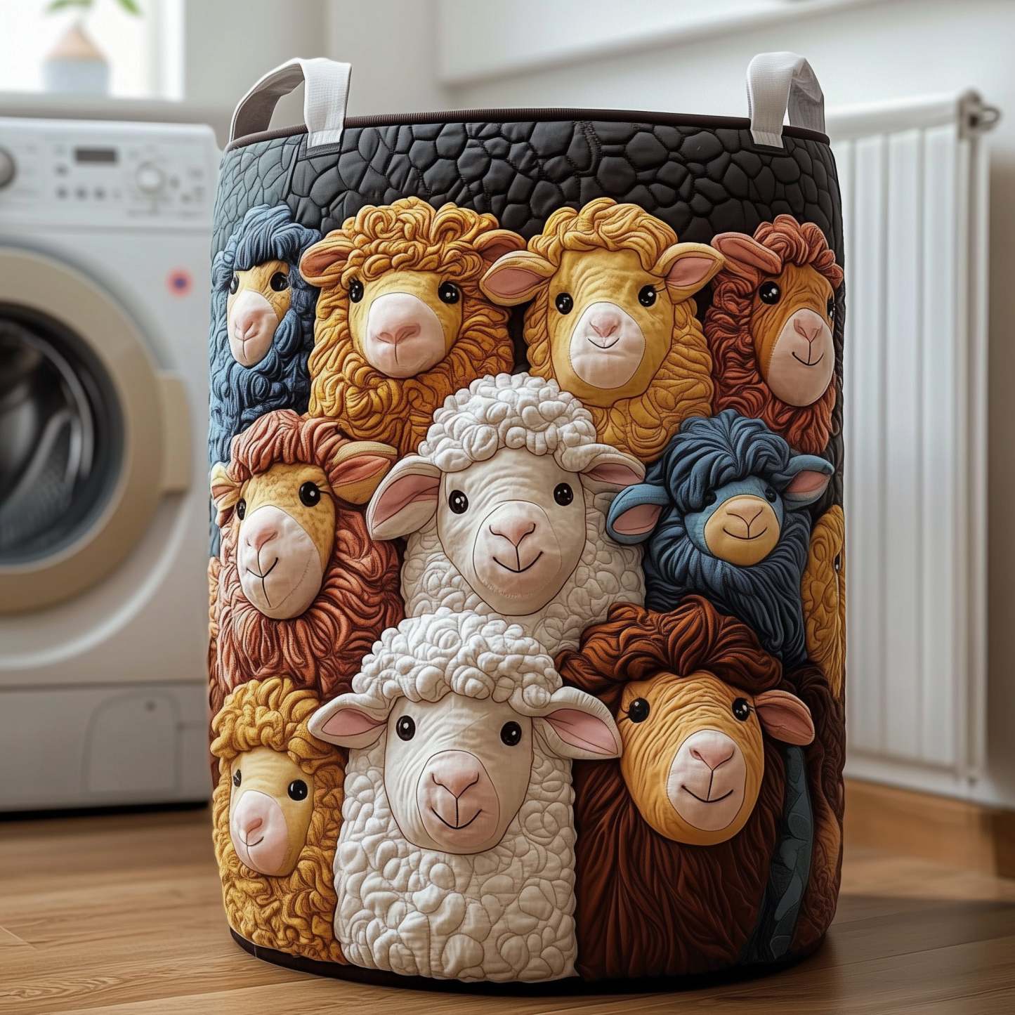 Sheep Quilted Laundry Basket GFTOXM240