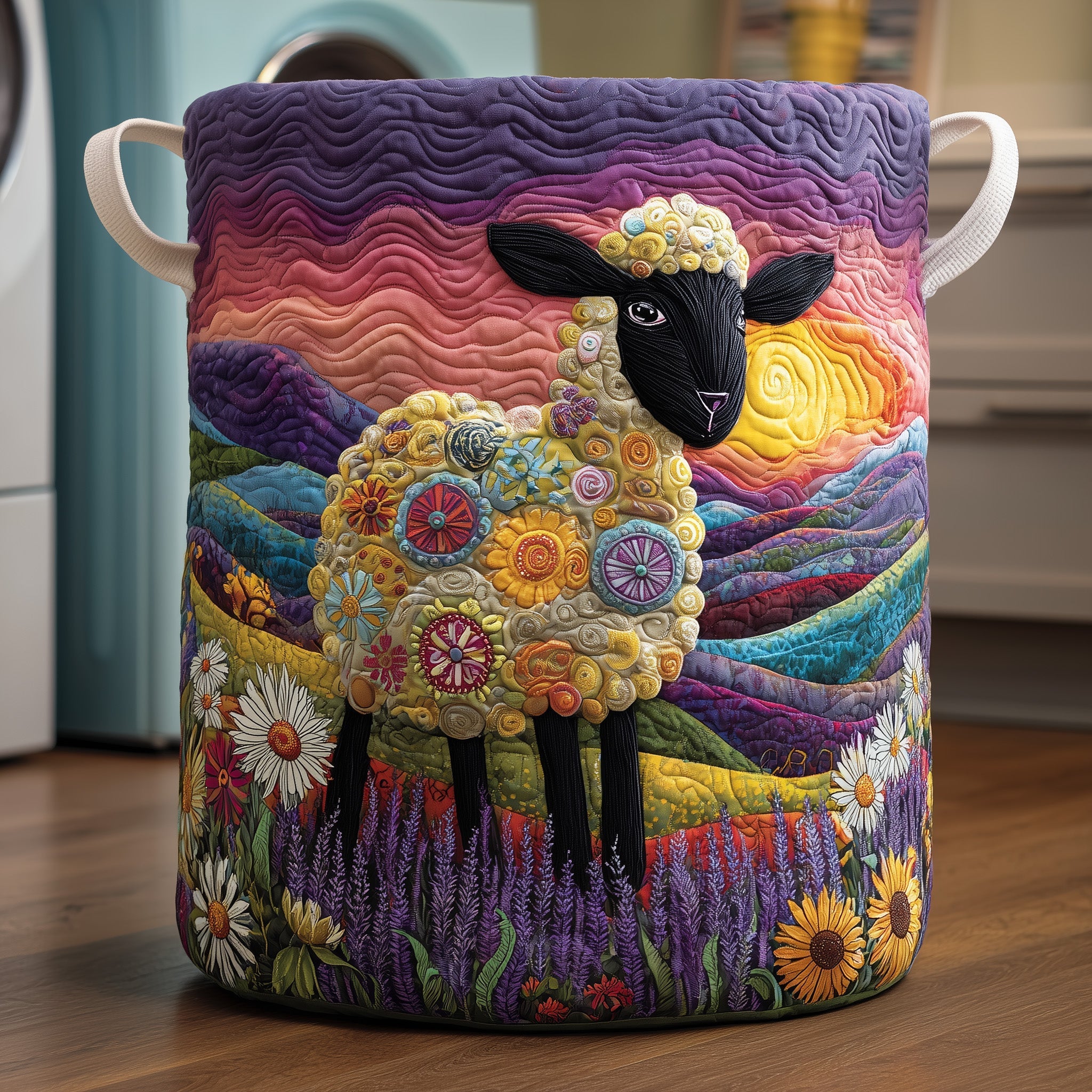 Adorable Sheep Quilted Laundry Basket GFTOYC178