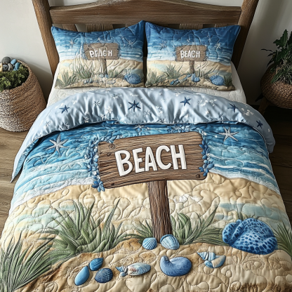 Island Breeze 3-Piece Quilted Bedding Set NCU0VH4257