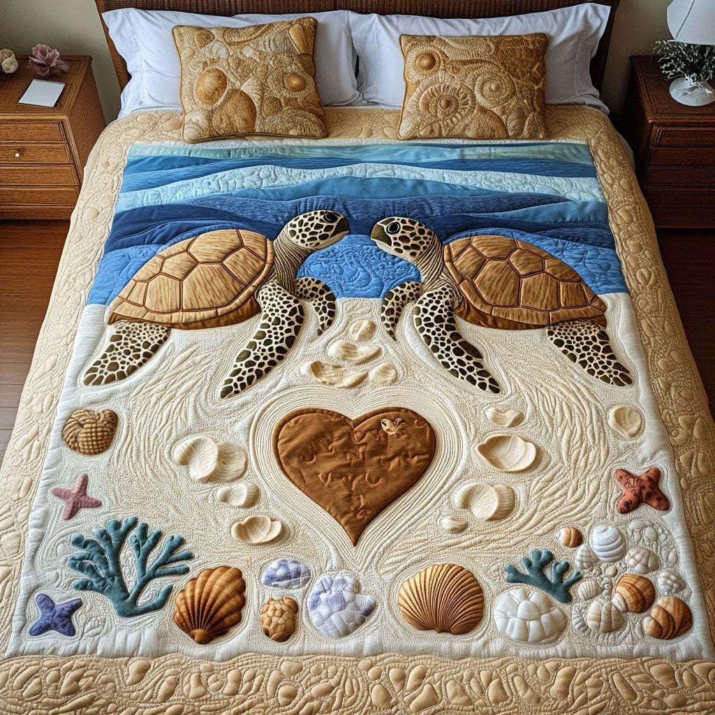 Lagoon Lovers 3-Piece Quilted Bedding Set NCU0PT2882