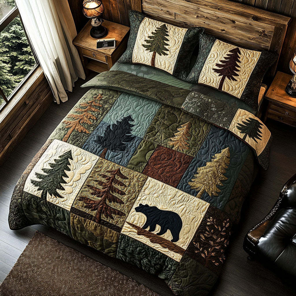 Rustic Refuge 3-Piece Quilted Bedding Set NCU0PT8398