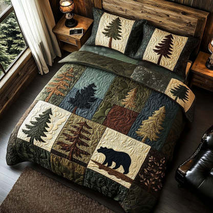 Rustic Refuge 3-Piece Quilted Bedding Set NCU0PT8398