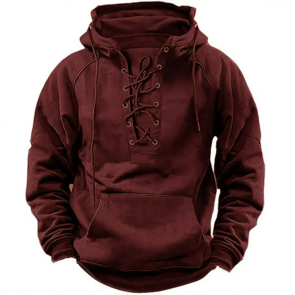 Rugged Lace-Up Hoodie