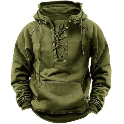 Rugged Lace-Up Hoodie