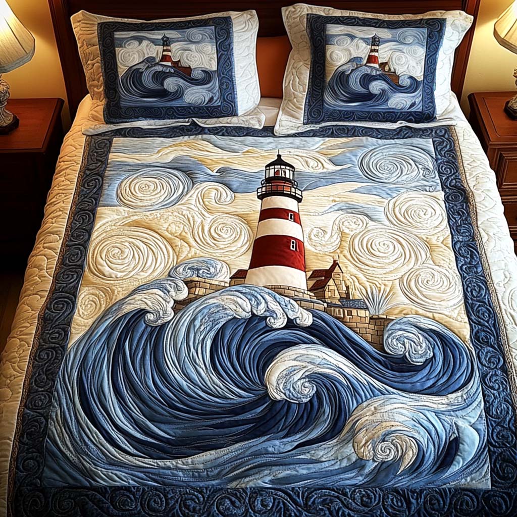 Serene Sands 3-Piece Quilted Bedding Set NCU0NT2140