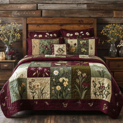 Wildflower Dreams 3-Piece Quilted Bedding Set NCU0PT5043