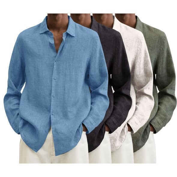 🔥2026 Men's Cotton Linen Long-Sleeve Shirt