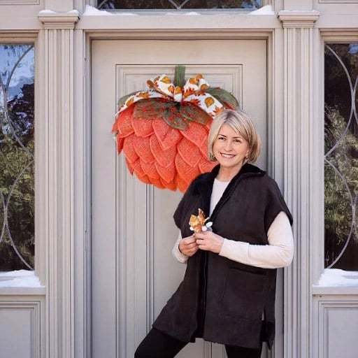 🍁 Farmhouse Pumpkin Wreath For Front Door