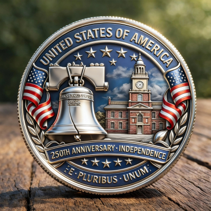 250 Years of Freedom 1776–2026 Commemorative Challenge Coin