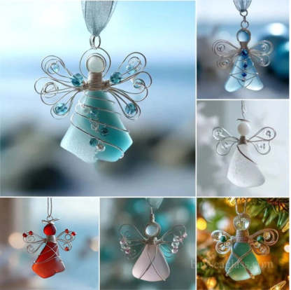 LAST DAY 49% OFF🌊Handmade Sea Glass Angel Ornament(Buy 6 Free Shipping Now)