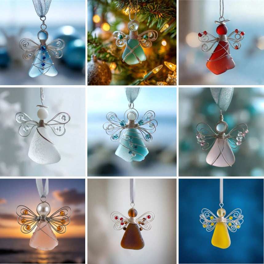 LAST DAY 49% OFF🌊Handmade Sea Glass Angel Ornament(Buy 6 Free Shipping Now)
