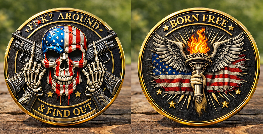 🏆Flash Sale 60% OFF - FAFO Skull Freedom Coin