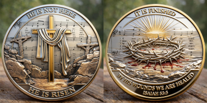 Dual-Sided Christian Resurrection Commemorative Coin