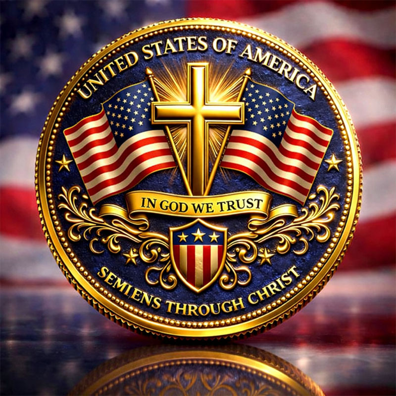 Faith, Freedom & United States 250th Anniversary Commemorative Coin