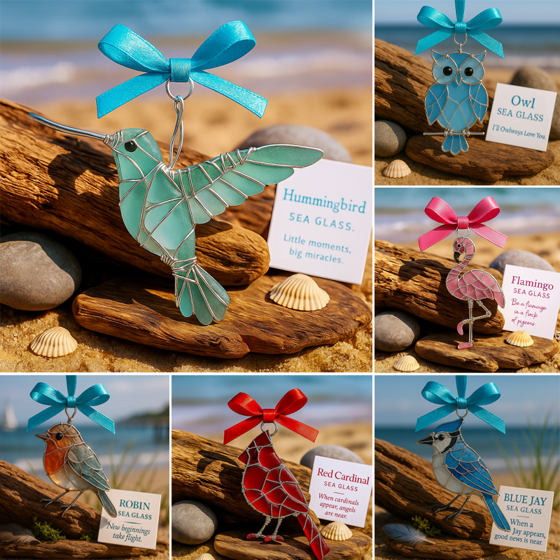 🌊Handmade sea glass bird figurine - 47% off!