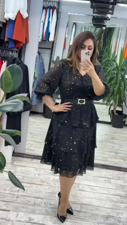 💞[S-5XL]Wysokiej jakości sukienka z szyfonu