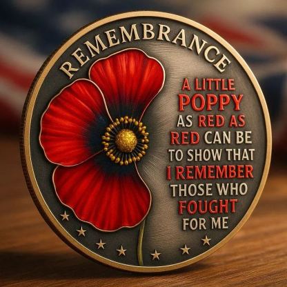 🔥250th Anniversary Sale-50% OFF-🌺 “Remembrance Poppy – Lest We Forget” Commemorative Coin