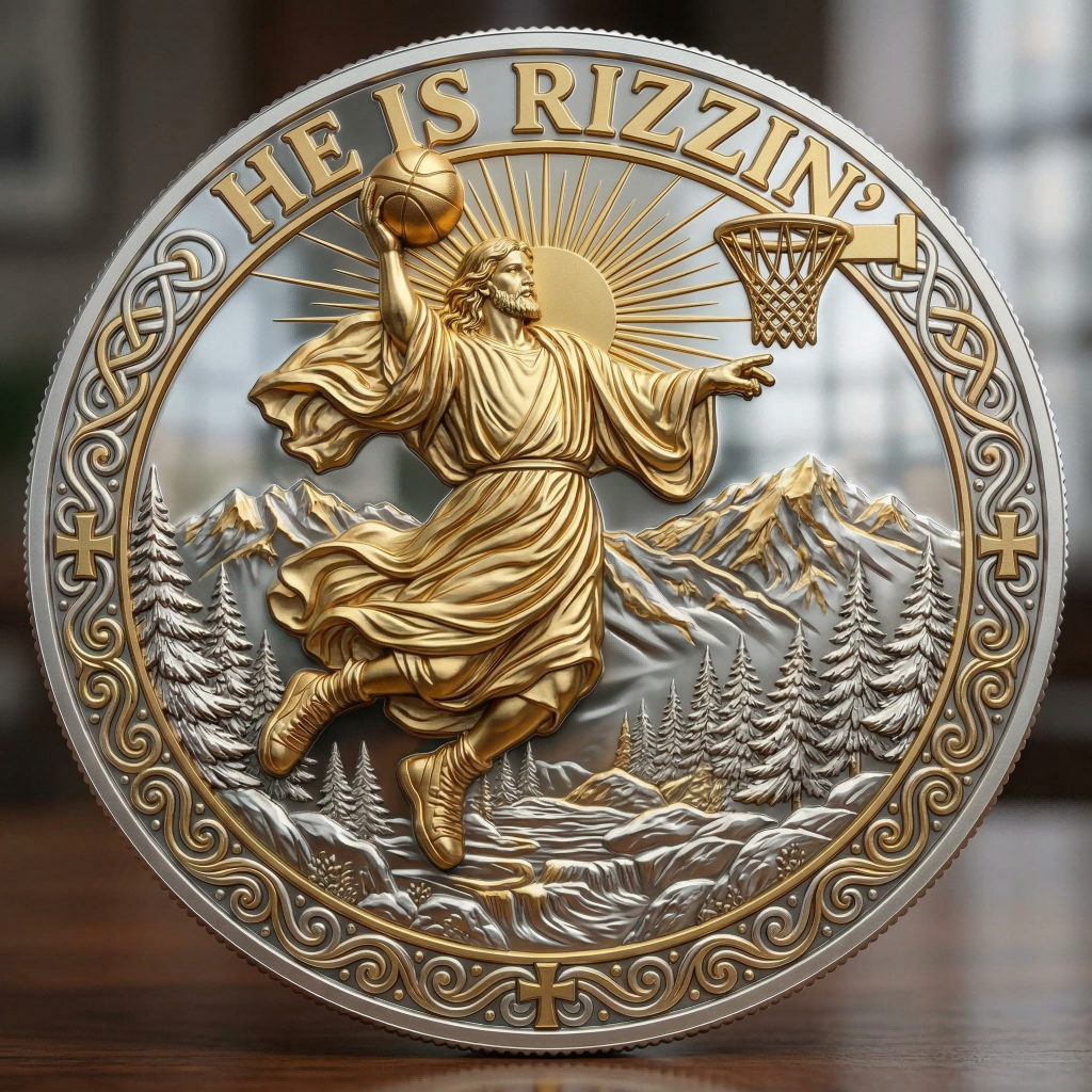 ⚡️Last Day 60% OFF - He Is Rizzin’ Commemorative Coin 🏀🪙✨