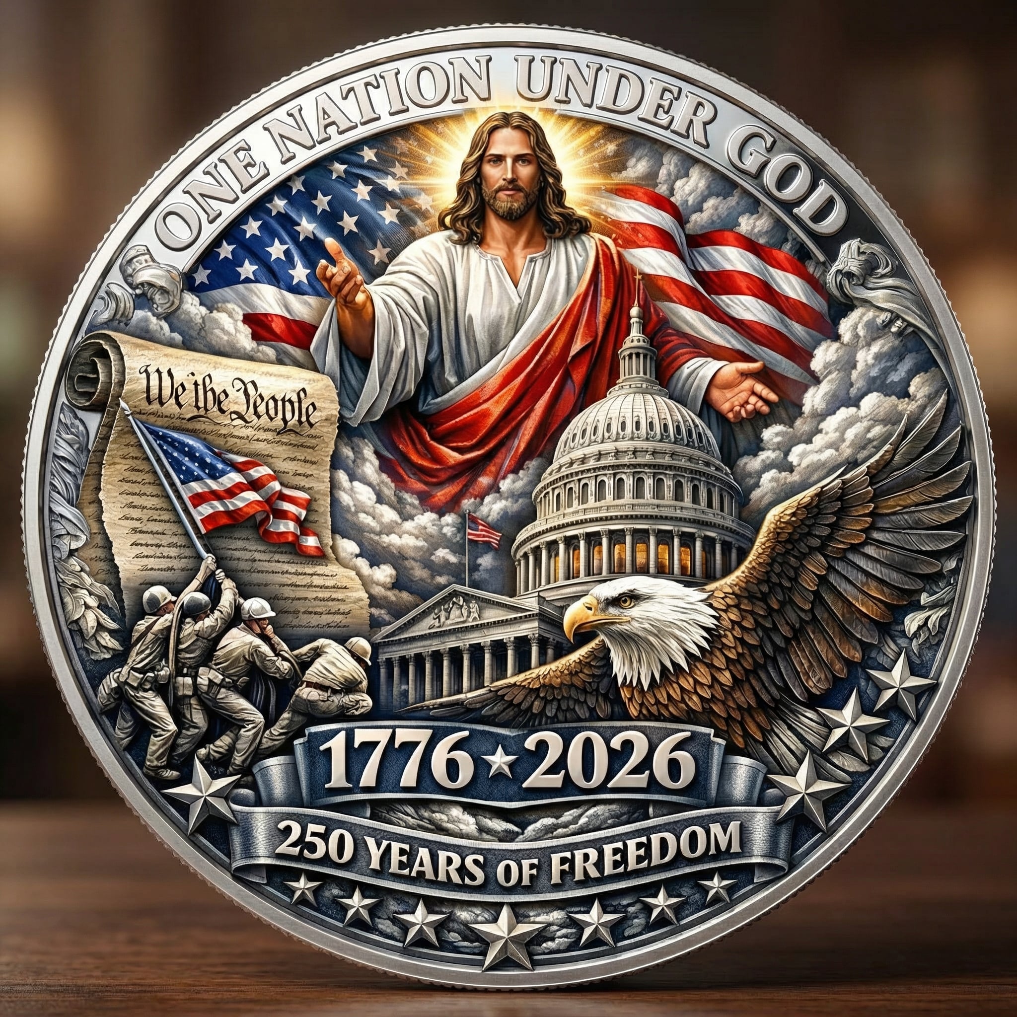 ⚡️Last Day 60% OFF - One Nation Under God Commemorative Coin 🇺🇸🪙✨
