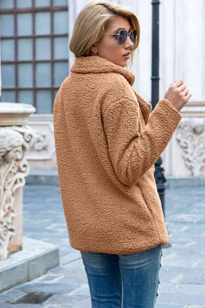 Christmas Hot Sales: 60% Off - Women’s Sherpa Teddy Jacket – Warm Fleece Coat with Double Buttons