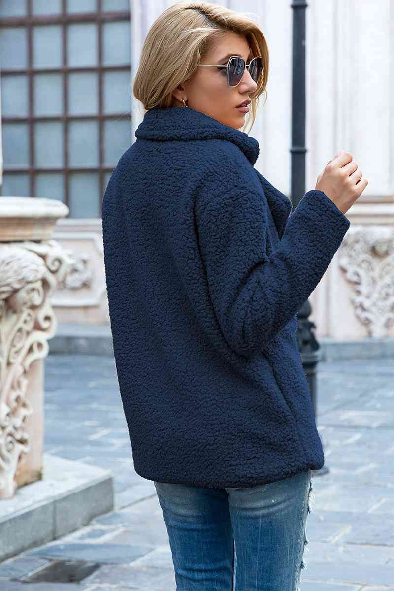 Christmas Hot Sales: 60% Off - Women’s Sherpa Teddy Jacket – Warm Fleece Coat with Double Buttons