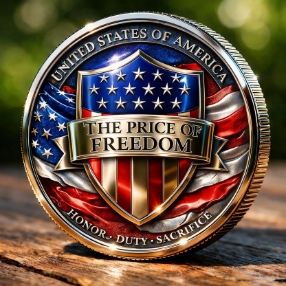 United States of America “The Price of Freedom” 3D Eagle Commemorative Challenge Coin