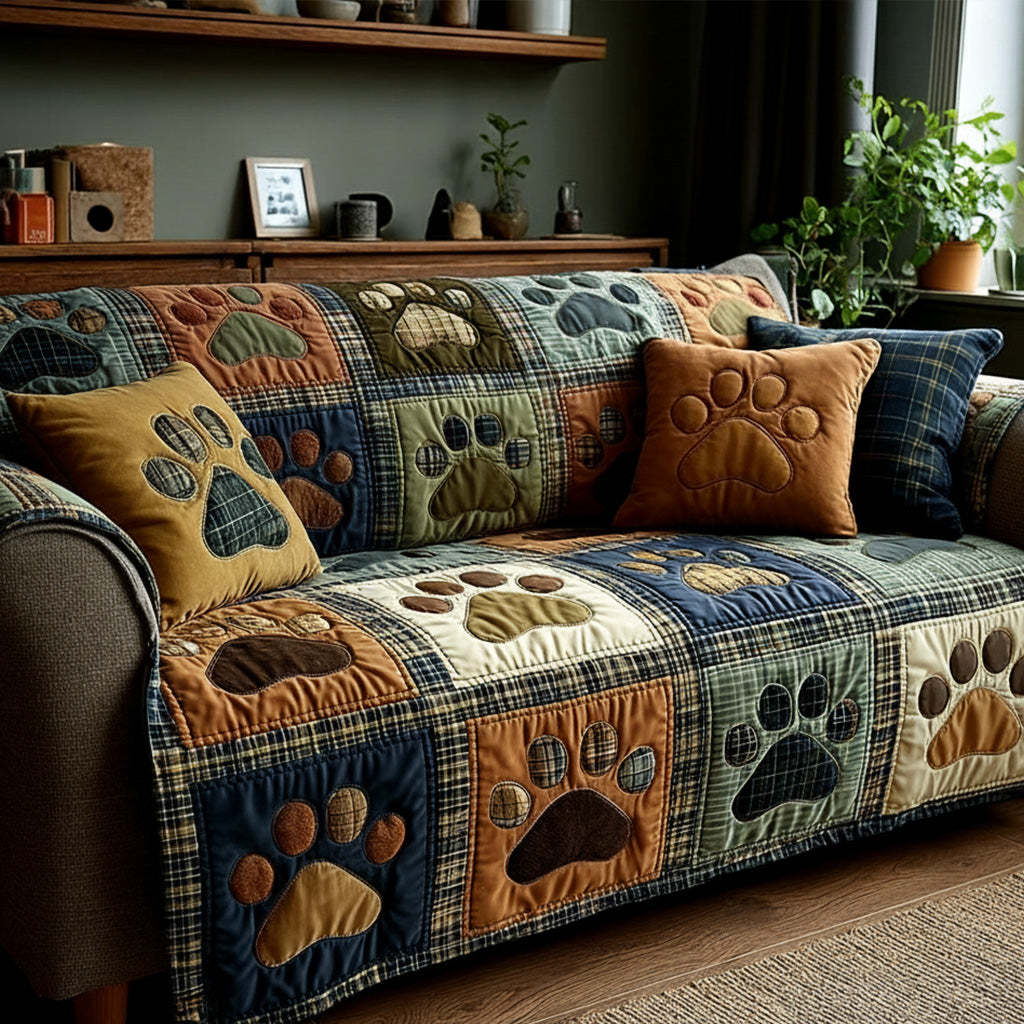 Love Paw Quilted Sofa Cover NCU0NT11193