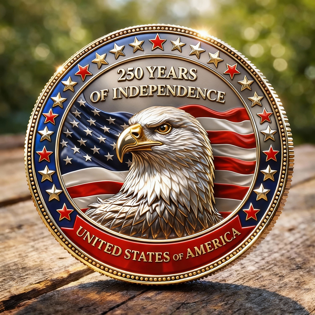 250 Years of Independence Commemorative Challenge Coin