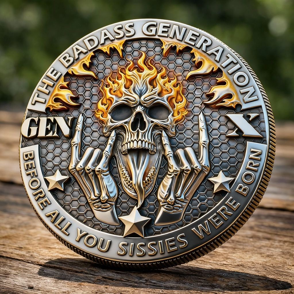 The Badass Generation Gen X Challenge Coin