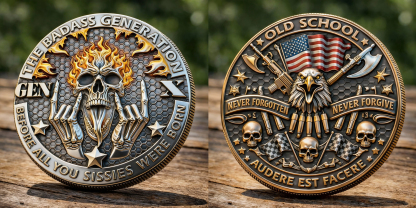 The Badass Generation Gen X Challenge Coin