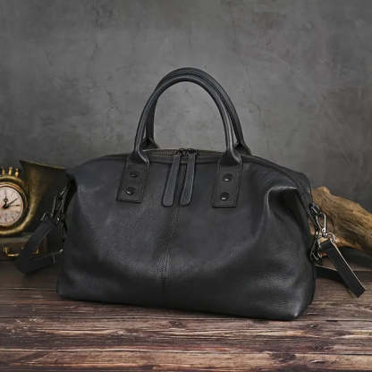 Vintage Brown Leather Handbag for Women