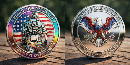 United States Veterans Honor Commemorative Challenge Coin