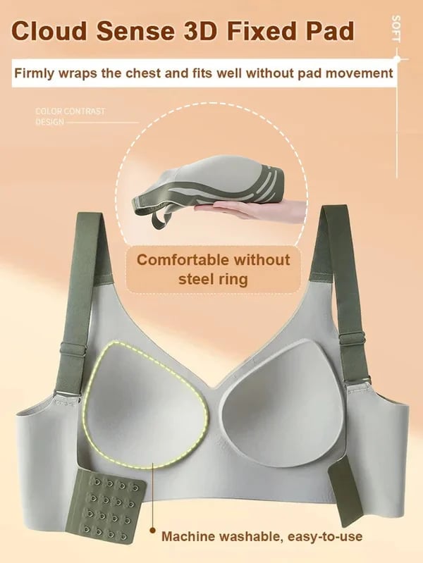 🔥🎁Super gather bra | Wireless Push-up Bra👍No more sagging breasts