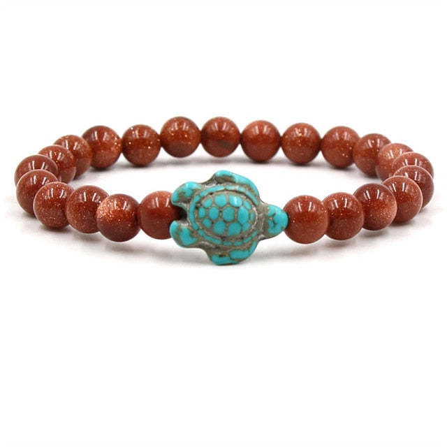 Unique Natural Stone Beads Turtle Bracelets