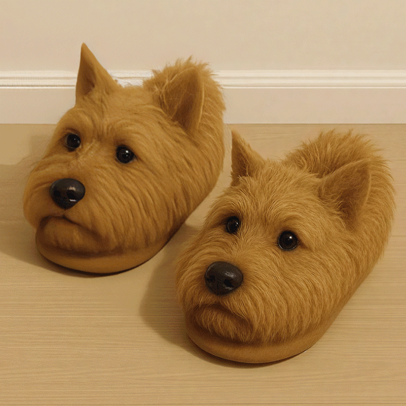 🔥 Dog-themed plush slippers – the perfect gift for dog lovers!