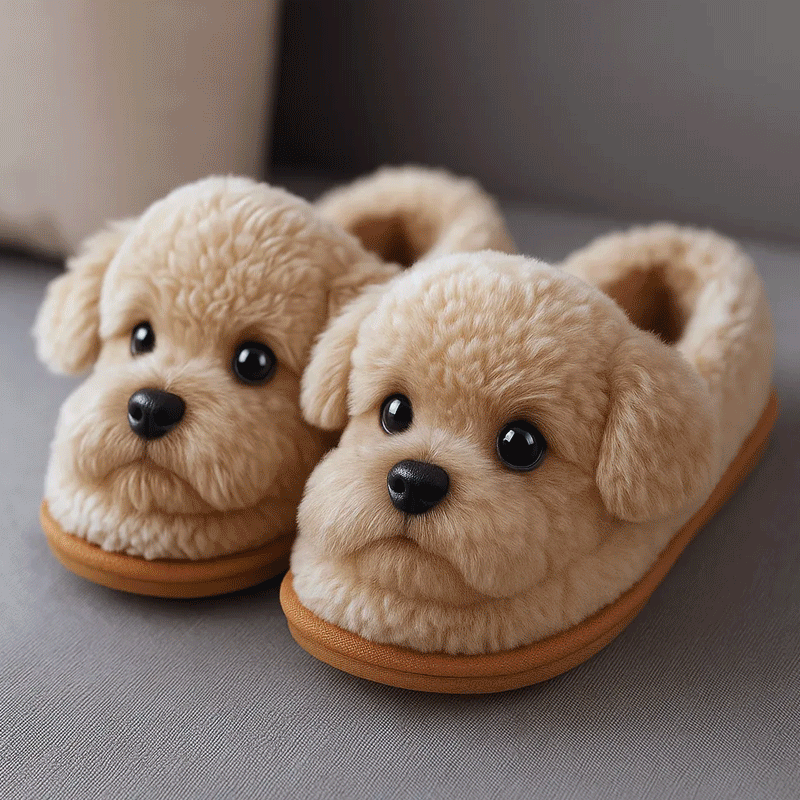 🔥 Dog-themed plush slippers – the perfect gift for dog lovers!