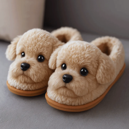 🔥 Dog-themed plush slippers – the perfect gift for dog lovers!
